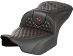 Saddlemen Roadsofa Honeycomb Stitch Seat - Red Honeycomb Stitch (823-07-18904)