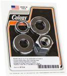 Colony Chrome Rear Axle Nut and Washer Kit (8715-4)