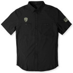 American Biker Lets Ride Vented Mens Button Up Short Sleeve Shirt