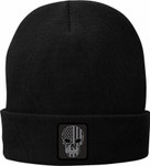 American Biker Mr Piston Flag Fleece-Lined Knit Beanie Hat