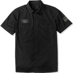 American Biker Sam Contrast Stitch Mens Button Up SS Shirt