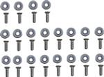 Moose Silver Billet Aluminum Fender Washer Kit (0521-1831)