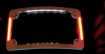Custom Dynamics Chrome Tri-Radius License Plate Frame w Flushmount LEDs (TF06-C)