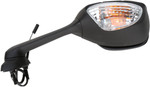 Emgo Left Side View Black Oval Mirror w/Turn Signal (20-55262)