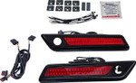 Custom Dynamics Red/Black Saddlebag Latch LED Dual Color Lights (CD-SBL-DC4-RB)