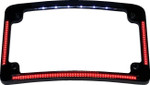 Custom Dynamics Gloss Black Red/White LED License Plate Frame (TF08-B)