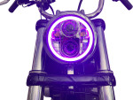 Custom Dynamics Chrome 5.75" ProGlow LED Headlamp with Mounting Ring (PG-575-C)