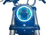 Custom Dynamics Chrome 5.75" ProGlow LED Headlamp with Mounting Ring (PG-575-C)