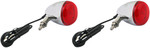 Custom Dynamics Chrome/Red ProBeam LED Universal Turn Signals (PB-UNV-RTS-R-C)