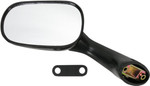Emgo Left Side View Black Oval Mirror (20-87082)