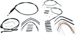 Burly Complete Black Vinyl Cables for 14" Ape Hanger Handlebars (B30-1002)