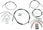 Burly Complete Black Cable Kit for 12" Ape Hanger Handlebars (B30-1008)