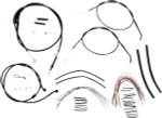 Burly Complete Black Vinyl Cables for 14" Ape Hanger Handlebars (B30-1004)