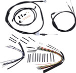 Burly Complete Black Vinyl Cables for 14" Ape Hanger Handlebars (B30-1012)