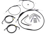 Burly Complete Black Vinyl Cables for 14" Ape Hanger Handlebars (B30-1203)