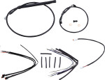 Burly Complete Black Vinyl Cables for 12" Ape Hanger Handlebars (B30-1254)