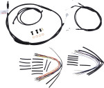 Burly Complete Black Vinyl Cables for 12" Ape Hanger Handlebars (B30-1033)