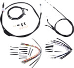 Burly Complete Black Vinyl Cables for 16" Ape Hanger Handlebars (B30-1038)