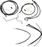 Burly Complete Black Vinyl Cables for 14" Ape Hanger Handlebars (B30-1182)