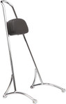 Burly 20" Chrome Tall Sissy Bar w/Pad (B13-1505C)