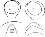 Burly Complete Black Vinyl Cables for 15" Ape Hanger Handlebars (B30-1116)
