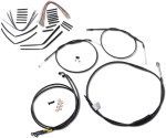 Burly Complete Black Vinyl Cables for 14" Ape Hanger Handlebars (B30-1198)