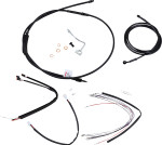 Burly Complete Black Vinyl Cables for 16" Ape Hanger Handlebars (B30-1177)