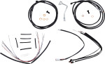 Burly Complete Black Vinyl Cables for 14" Ape Hanger Handlebars (B30-1179)