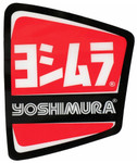 Yoshimura RS-9 End Cap Decal Sticker for Left Side Muffler Red (RS9-NB001L)