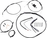 Burly Complete Black Vinyl Cables for 16" Ape Hanger Handlebars (B30-1231)
