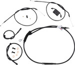 Burly Complete Black Vinyl Cables for 8" Ape Hanger Handlebars (B30-1271)