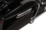Ciro Smoke Lens Chrome LED Saddlebag Hinge Covers (40070)