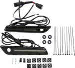 Ciro Smoke Lens Black LED Saddlebag Hinge Covers (40071)