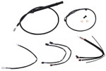 Burly Complete Black Vinyl Cables for 14" Gorilla Handlebars (B30-1240)