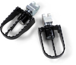 Burly MX Style Black/Chrome Driver Footpegs (B13-1005B)