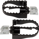 Burly MX Style Black/Chrome Driver Footpegs (B13-1007B)