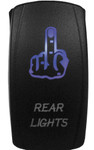 DragonFire Laser Etched LED Switch Finger Rear Light w/Blue LED (521387)