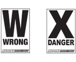Moose 50pk Race Course Direction Tags Danger/Wrong Way (9901-0319)