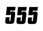 Factory Effex 6 Inch Factory Number Decal 3-Pack Black #5 (08-90045)