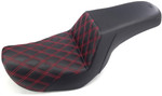 Saddlemen Step-Up LS Black Seat w/Red Stitching (806-04-172RD)