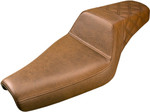 Saddlemen Step-Up Lattice Stitch Brown Motorcycle Seat (896-04-175BR)
