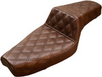 Saddlemen Step-Up Lattice Stitch Brown Motorcycle Seat (896-04-175BR)