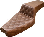 Saddlemen Step-Up Lattice Stitch Brown Motorcycle Seat (Y13-16-175BR)
