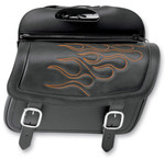 Saddlemen Highwayman Tattoo Slant Large Saddlebags w/Orange Flame (X021-05-0416)