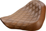 Saddlemen Renegade Solo Lattice Stitch Brown Motorcycle Seat (818-30-002BLS)
