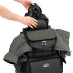 Saddlemen BR3400EX/S Combination Backrest/Black Sissy Bar Bag (EX000440)