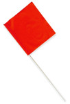 Atlantis Orange Ski Flag with Wood Pole (A2095)