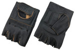 Kuryakyn Buster Mens Vintage Leather Motorcycle Fingerless Gloves