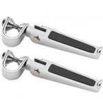 BikeMaster Rubber Inlay Chrome Footpeg for 1 -1-1/4" Bars (171211)