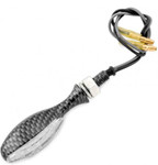 BikeMaster Torpedo LED Carbon-Look Turn Signals w/Clear Lens (266220)